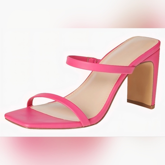 The Drop Avery Square Toe Two Strap High Heeled Sandal #780 - Picture 15 of 16